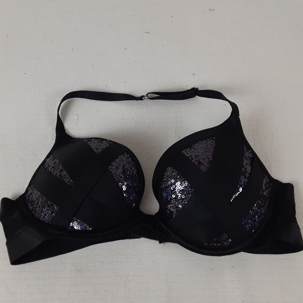 Victoria's Secret Very Sexy Push Up Bra Size 34C Fashion Show 2014 Sequin Halter